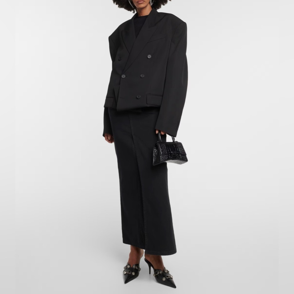 Balenciaga Double-breast Folded Blazer.